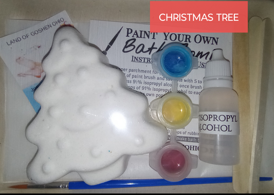 Paint Your Own Bath Bomb - Christmas Tree