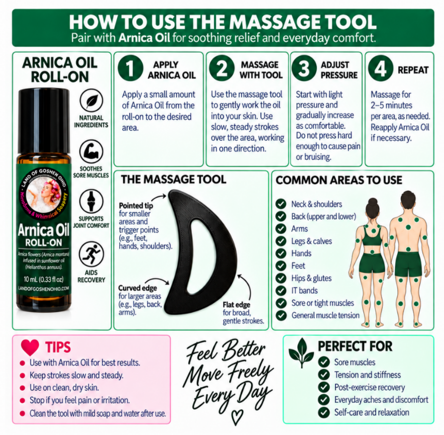 Arnica Roll On Oil & Massage Tool