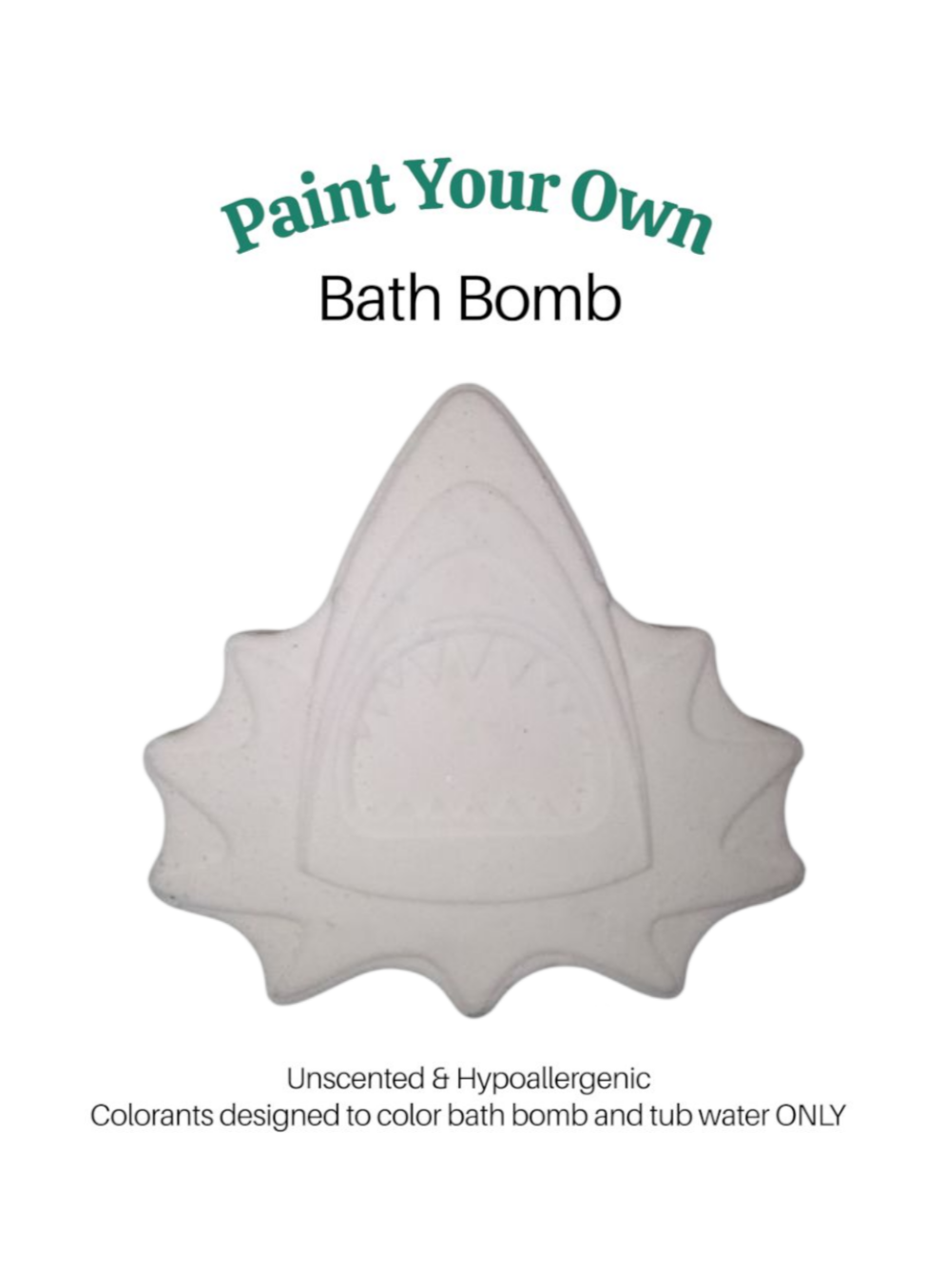 Paint Your Own Bath Bomb Kit - Shark