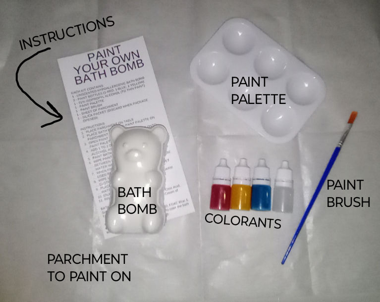 Paint Your Own Bath Bomb Kit - Gummy Bear