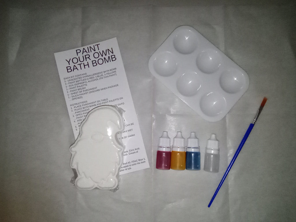 Paint Your Own Bath Bomb Kit - Gnome