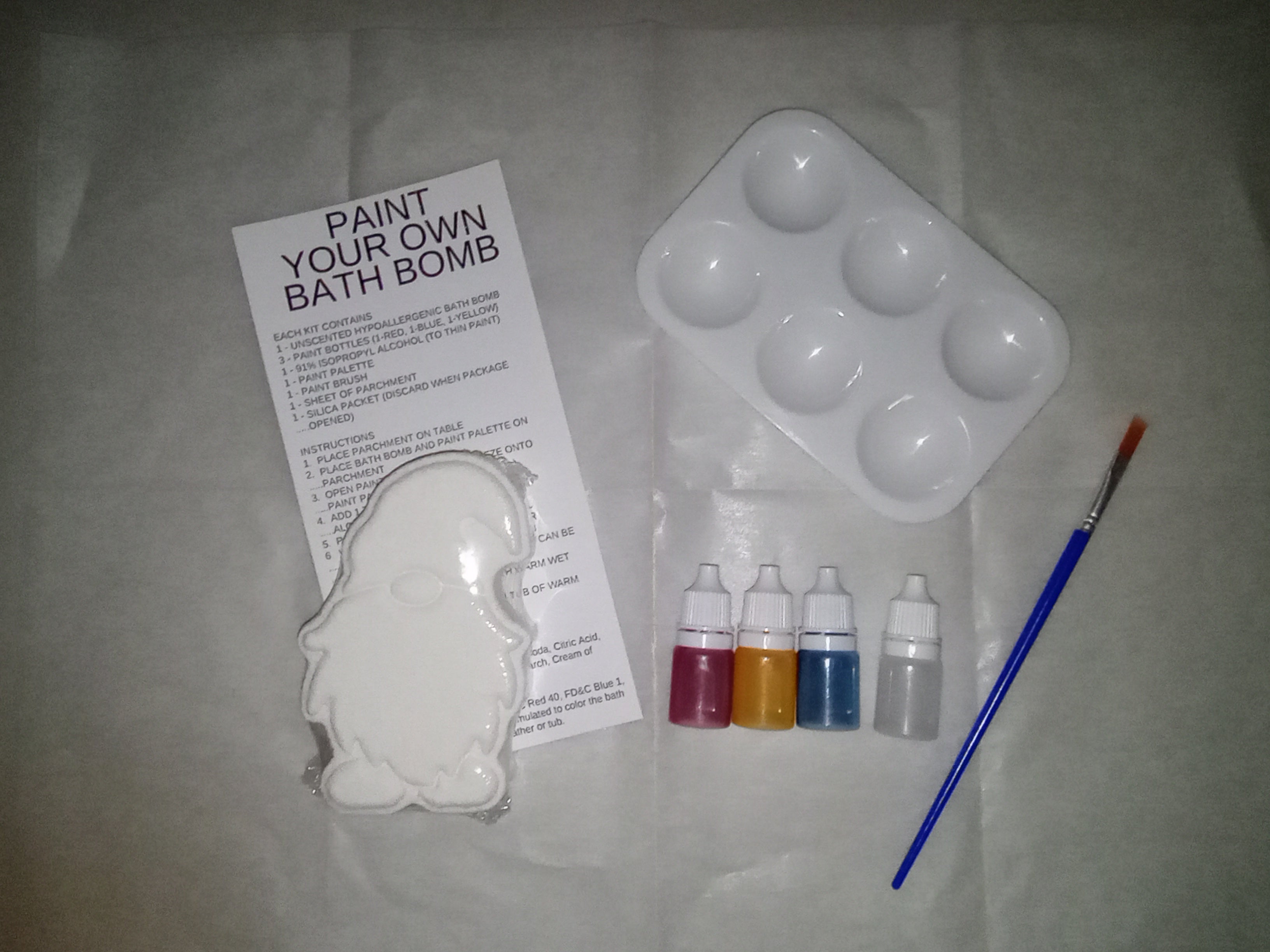 Paint Your Own Bath Bomb Kit - Gnome