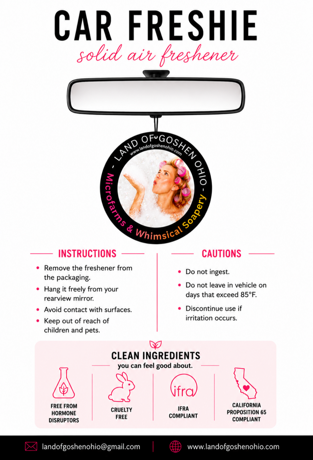 Car Freshies - Solid Air Fresheners