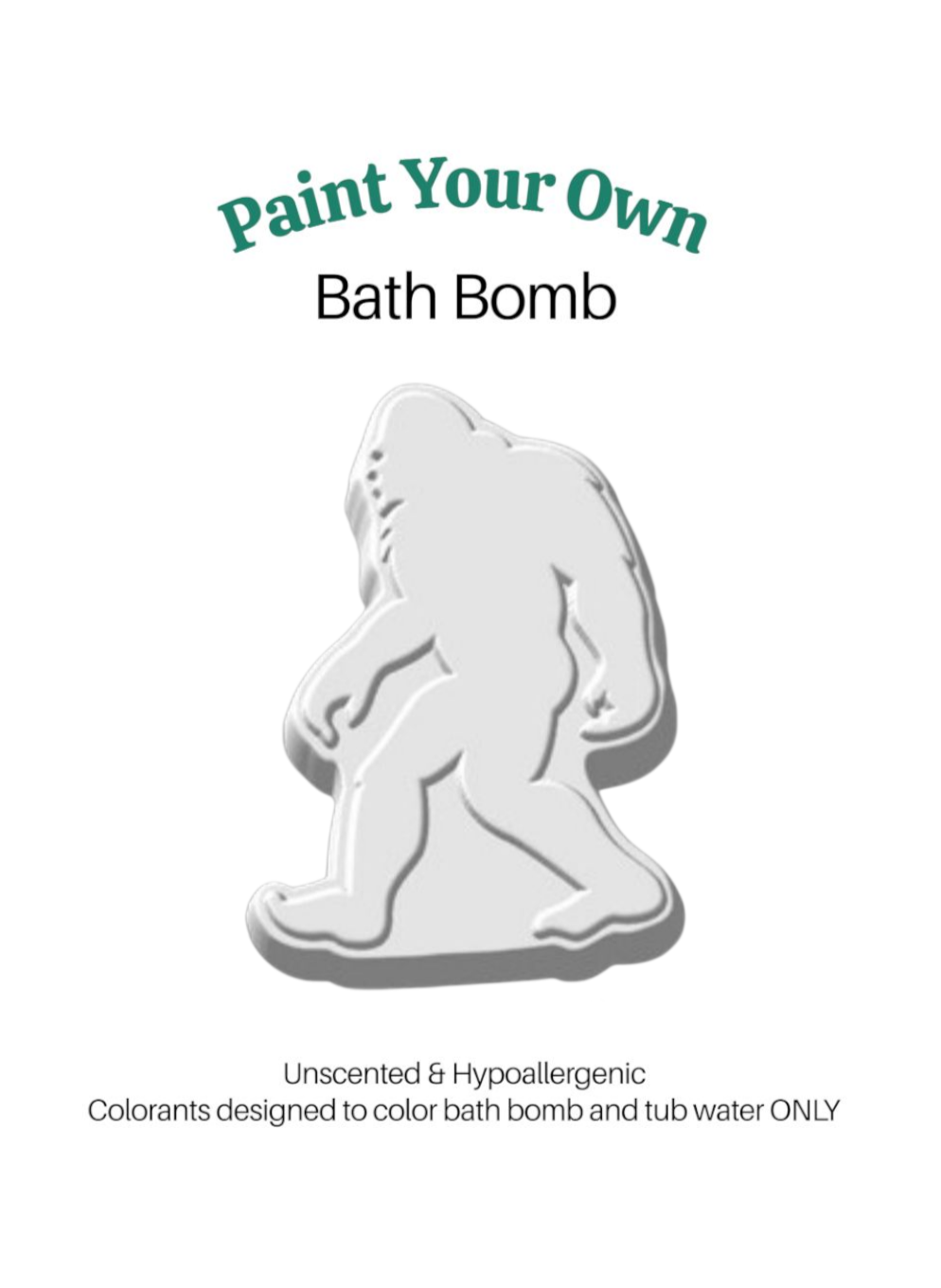 Paint Your Own Bath Bomb Kit - Sasquatch Big Foot
