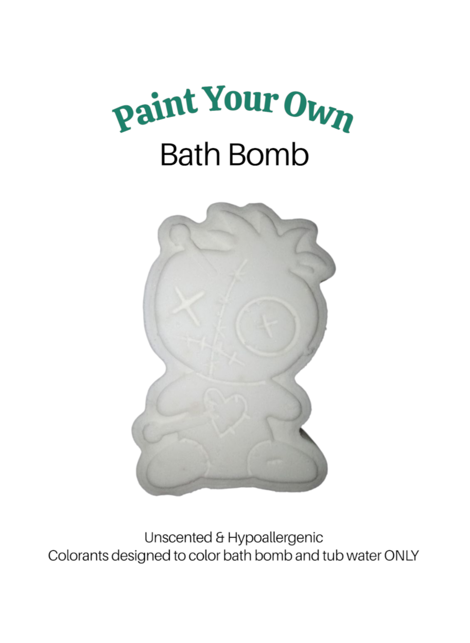 Paint Your Own Bath Bomb Kit - Vodoo Doll