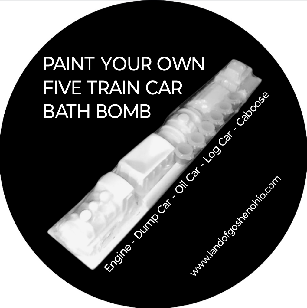 Paint Your Own Bath Bomb Kit - Five Car Train Set