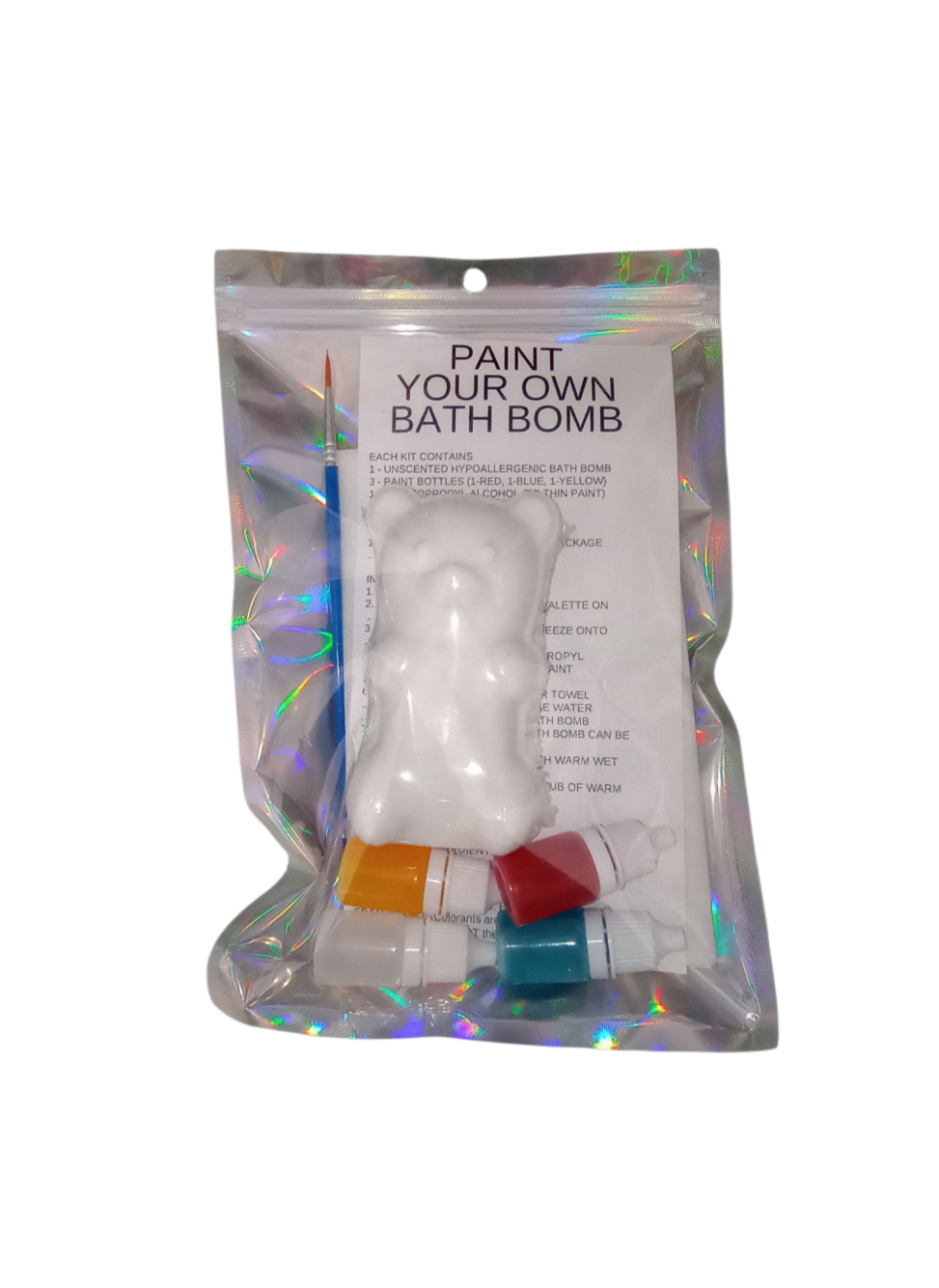 Paint Your Own Bath Bomb Kit - Gummy Bear