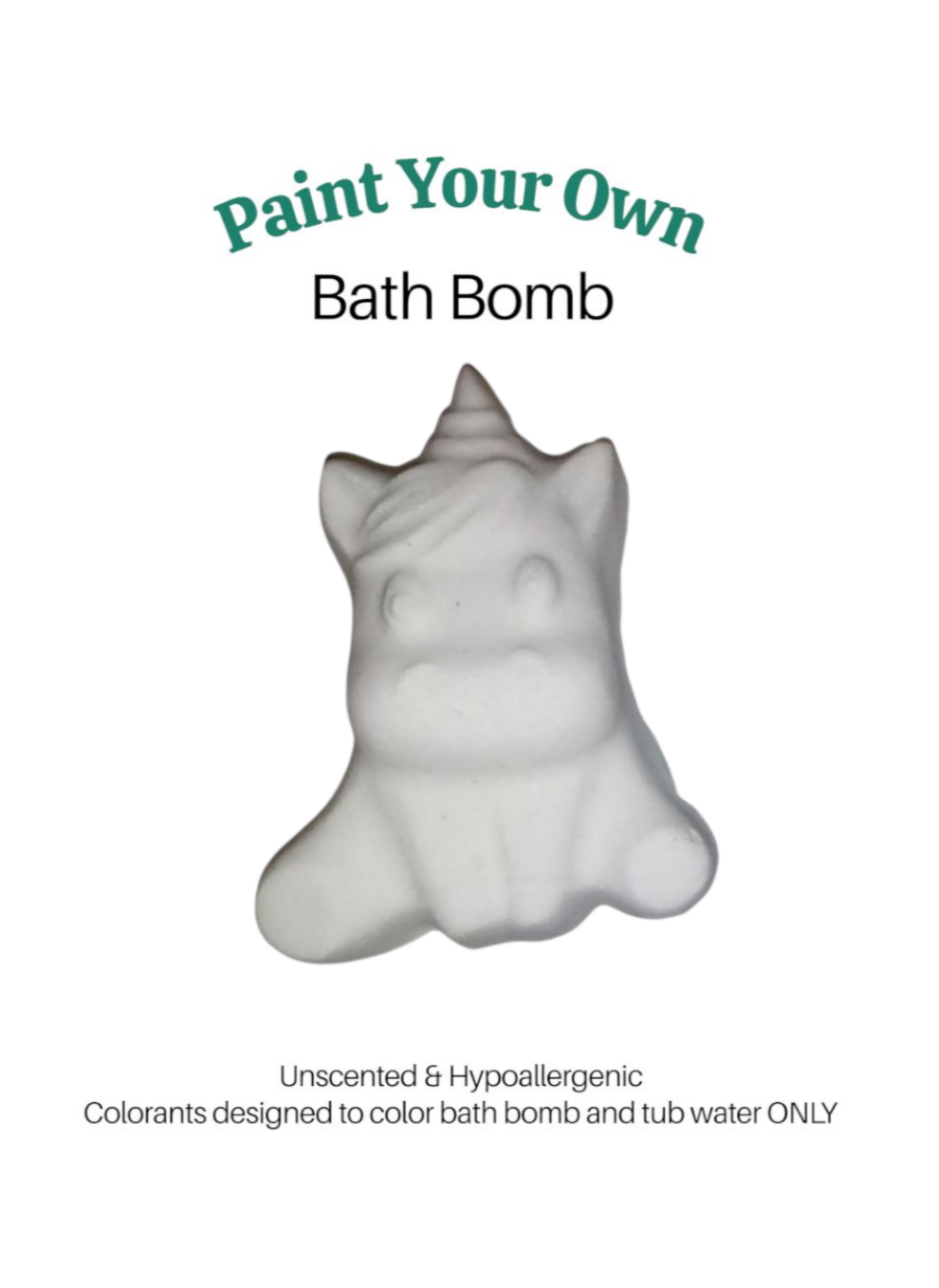 Paint Your Own Bath Bomb Kit - Baby Unicorn