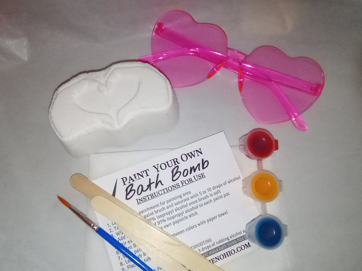 Paint Your Own Bath Bomb - Hands Making a Heart